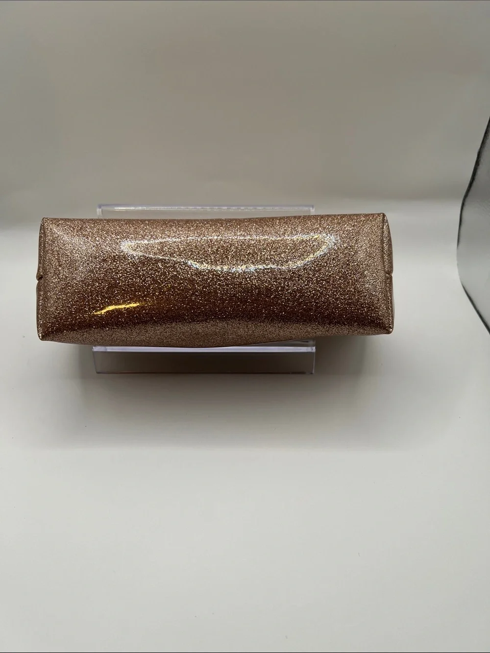 kate spade rose gold glitter cosmetic pouch